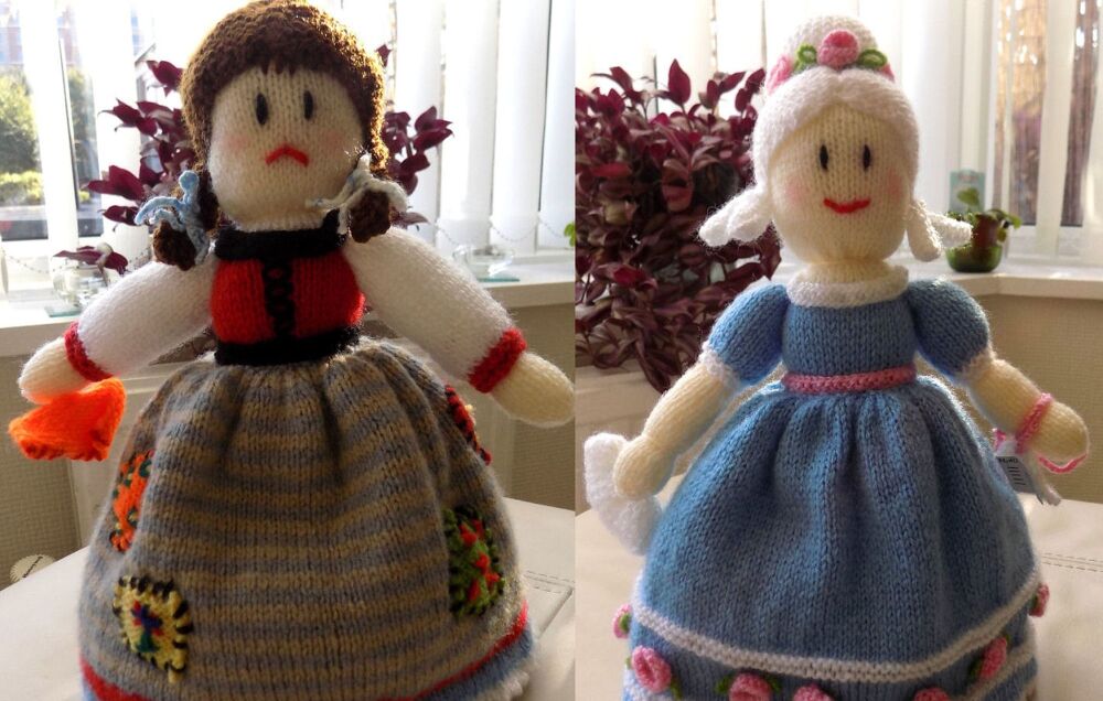 Cinderella 2 in 1 Hand Knitted Doll