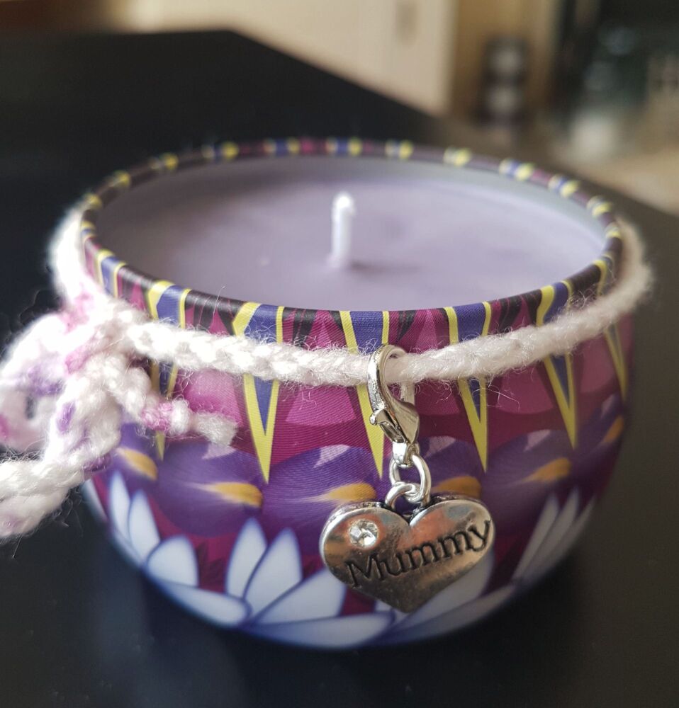 Mummy Scented Candle Tin - Handmade with Hand Blended Lavender and Mint fragrances