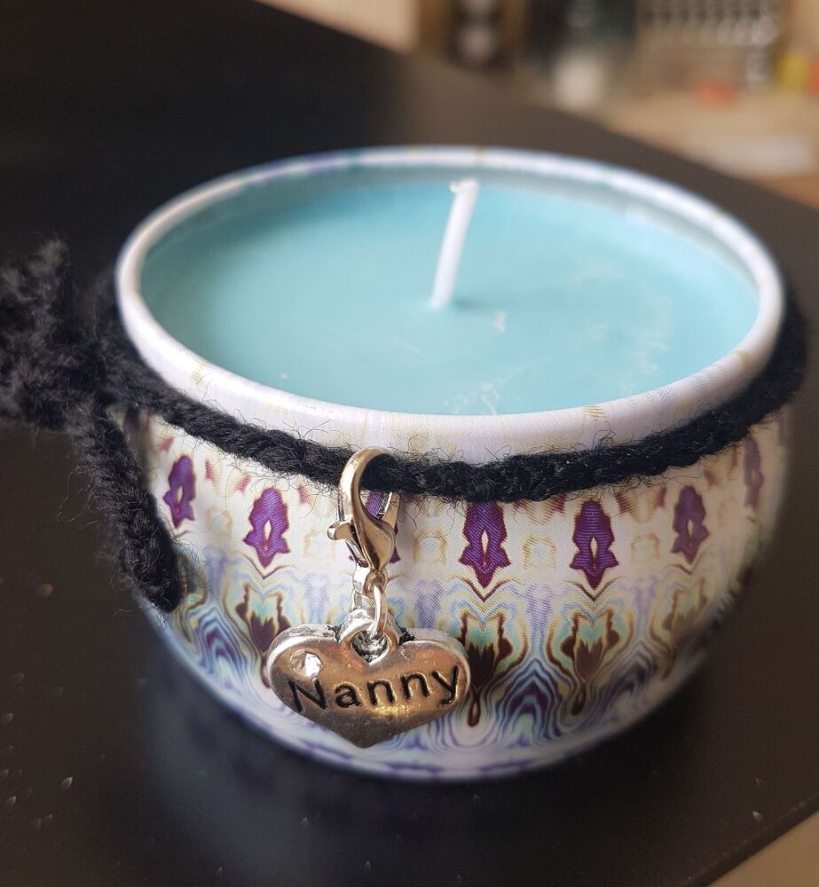 Nanny Scented Candle Tin - Handmade with Hand Blended Vanilla and Sweet Honey Spice fragrances