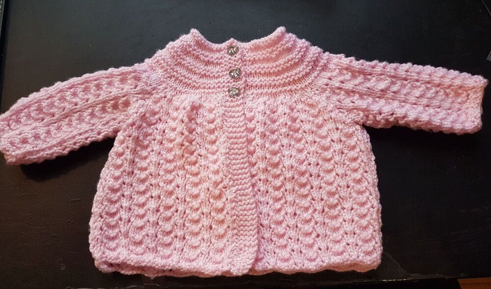 Pink Orchid Baby Knitted Cardigan