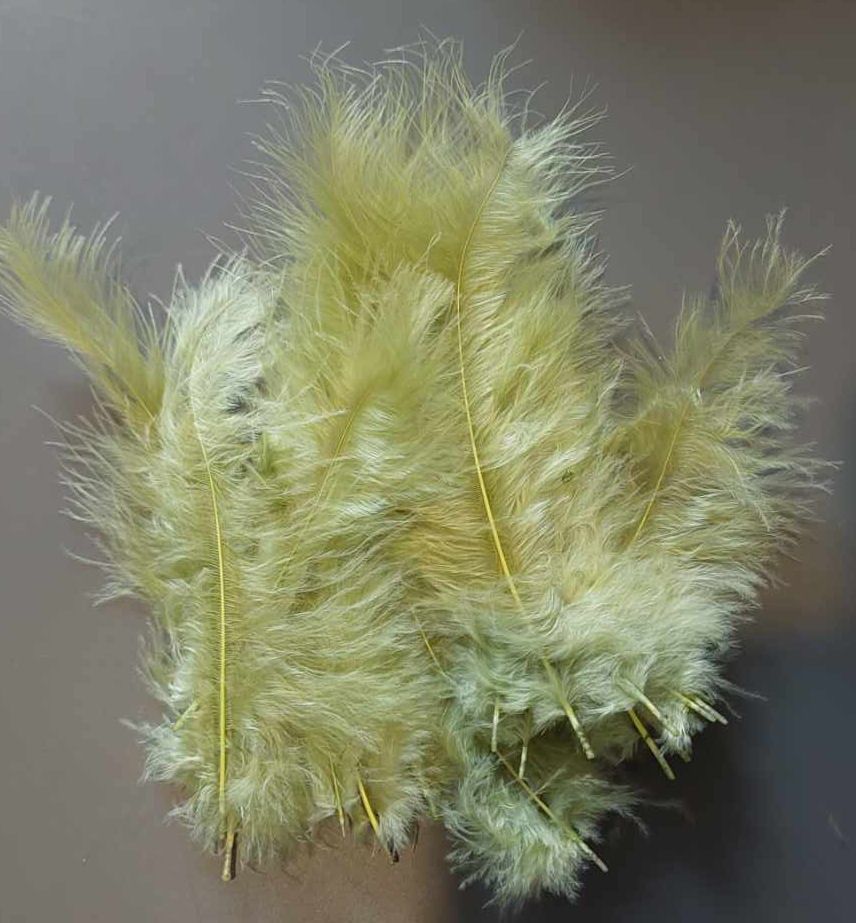 Olive Moss Green Medium Marabou Feathers (Seconds)