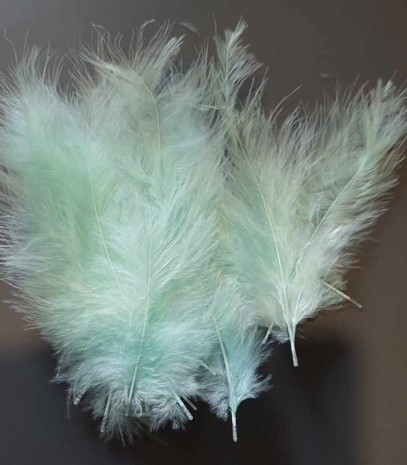 Mint Green Medium Marabou Feathers (Seconds)