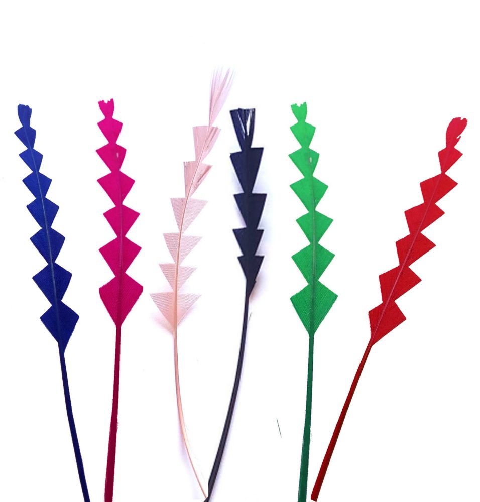 Zig Zag Cut Feathers