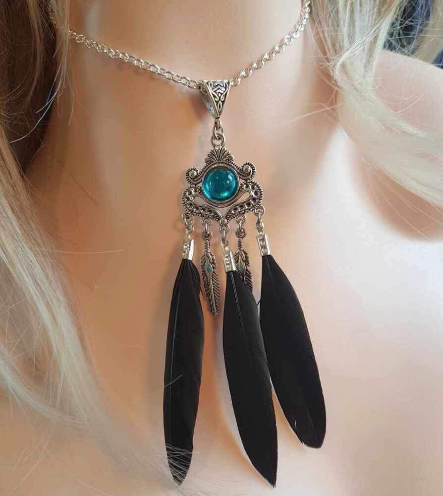 Feather choker necklace best sale