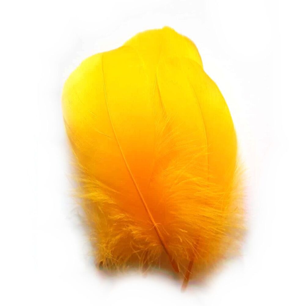 Golden Yellow Parried Goose Pallette Feathers x 5