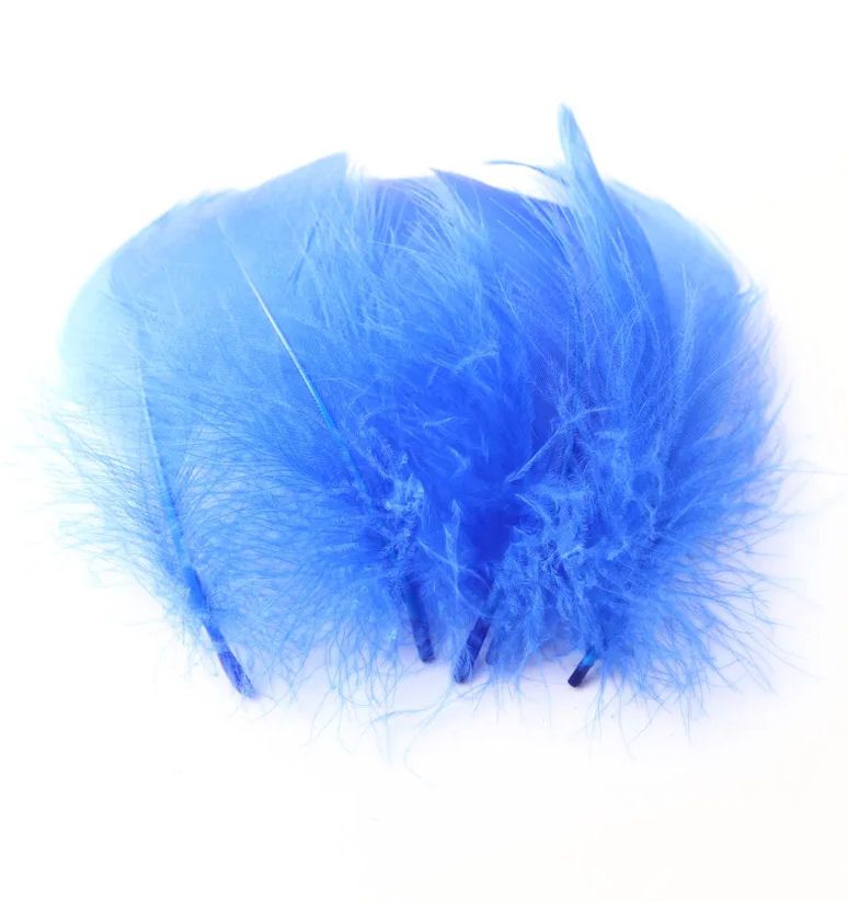 Baby Blue Goose Coquille Feathers x 25