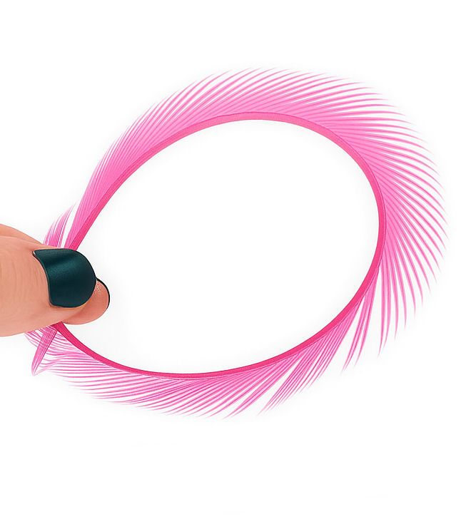 Hot Pink Goose Biot Feather