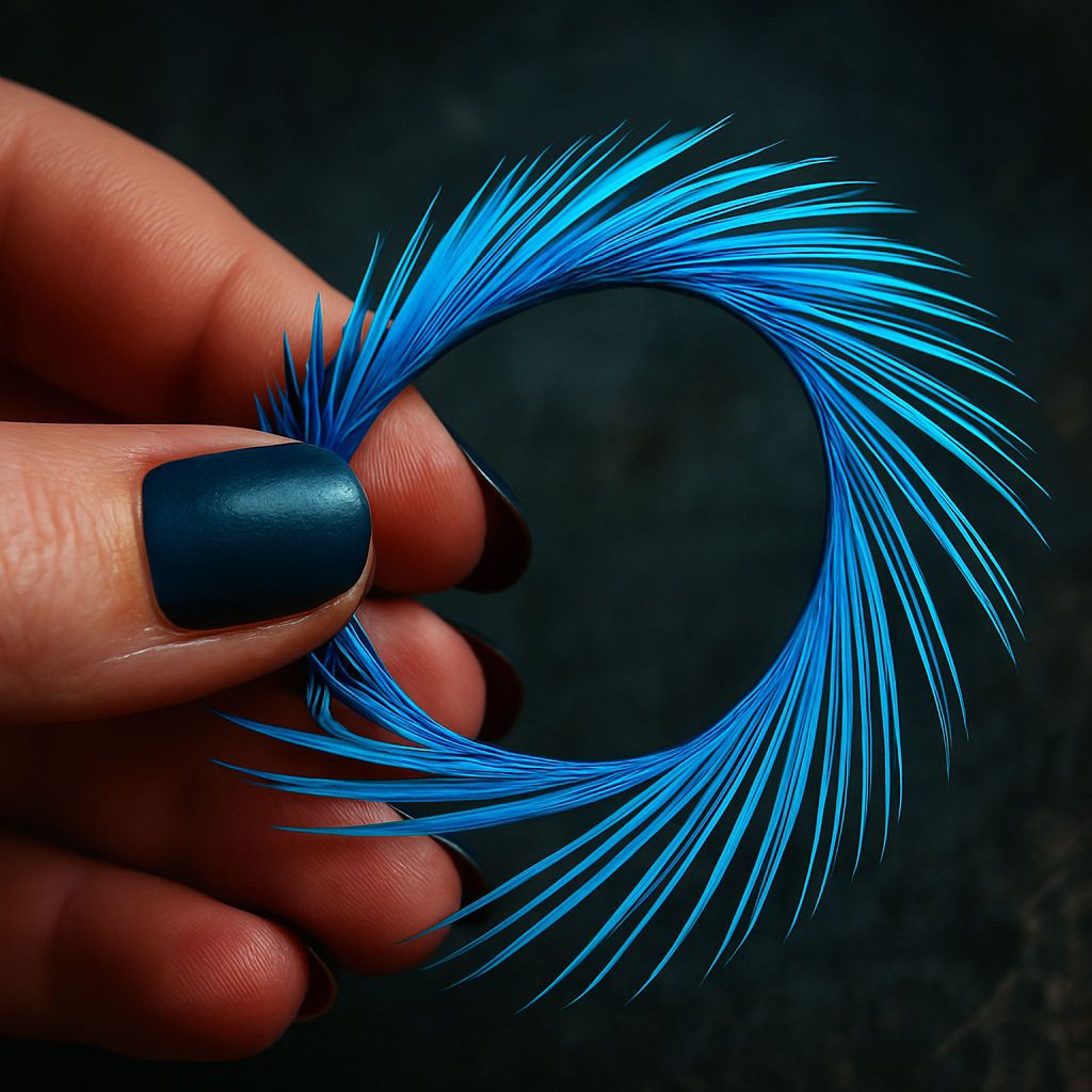 Dark Turquoise Goose Biot Feather (Single)