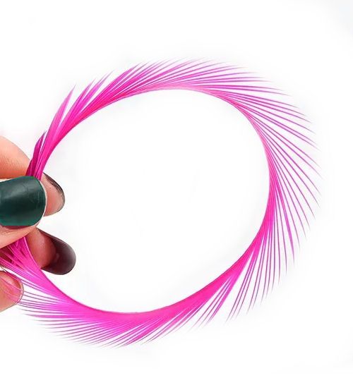 Dark Pink Goose Biot Feather (Single)