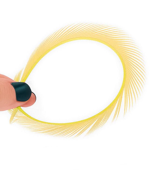 Lemon Light Yellow Goose Biot Feather (single)
