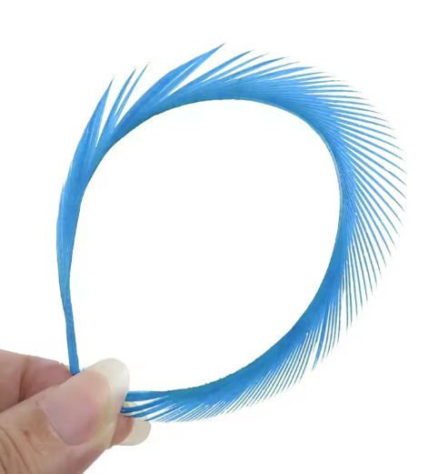 Cornflower Blue Goose Biot Feather (Single)