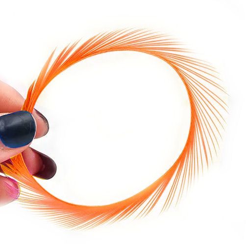 Orange Goose Biot Feather (Single)