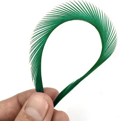 Forest Green Goose Biot Feather (Single)