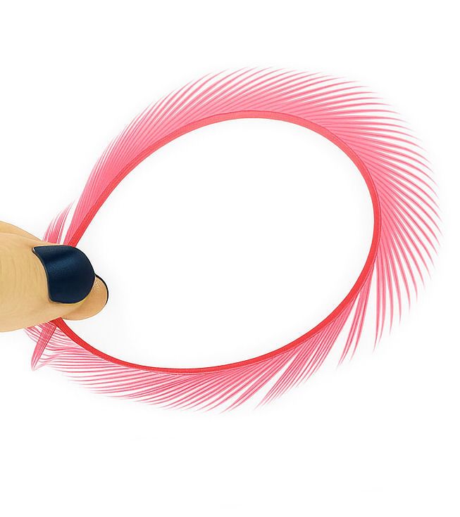 Coral Pink Goose Biot Feather (Single)