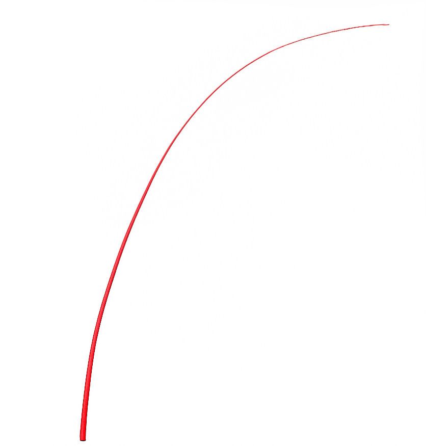 Red Stripped Ostrich Quill Spine Feather – 45–55cm