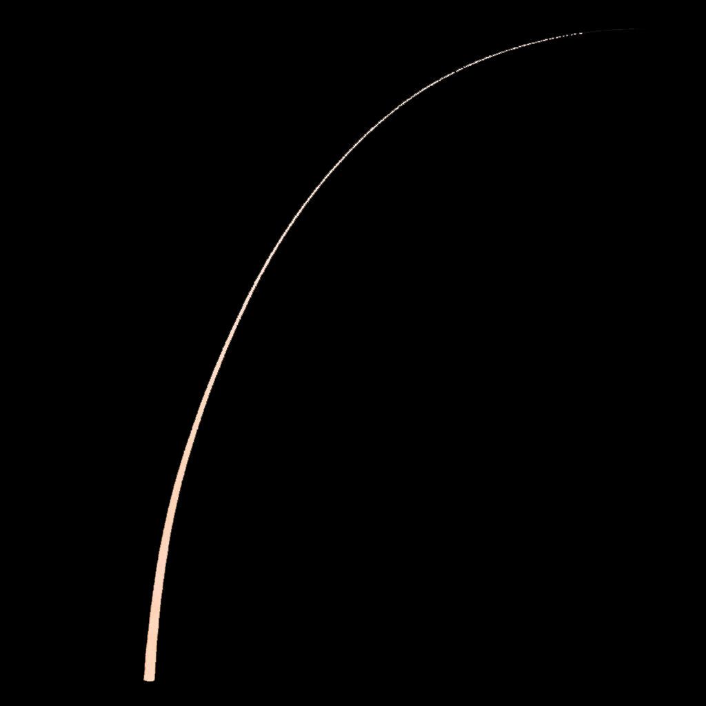 Peach Stripped Ostrich Quill Spine Feather – 45–55cm