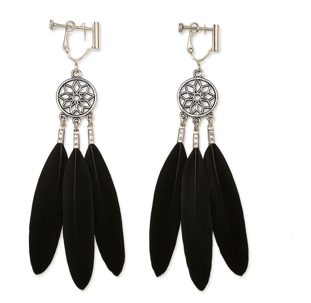 Feather Earrings - Clip On For Non Pierced Ears