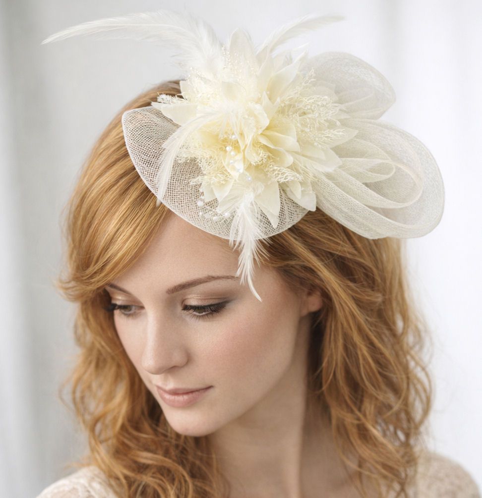 Ivory Wedding Fascinator Clip and Hairband