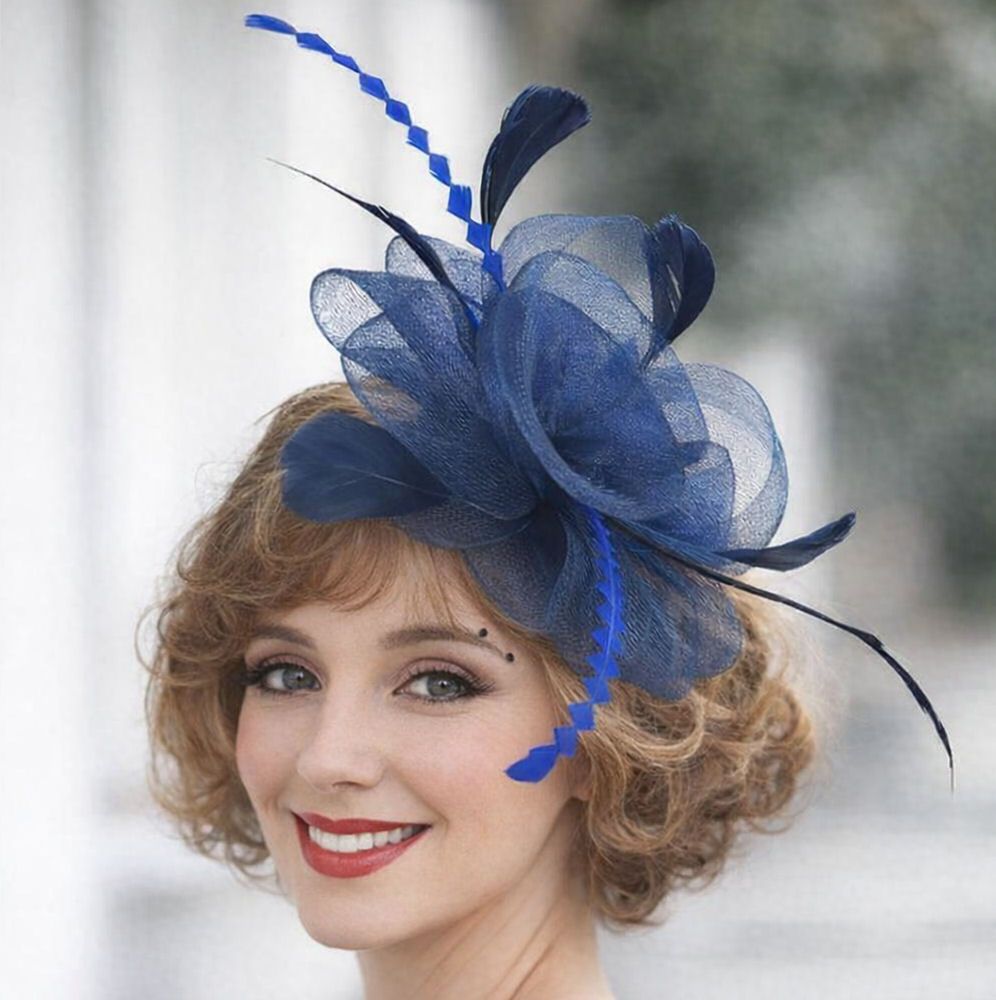 Navy Blue & Royal Wedding Fascinator 