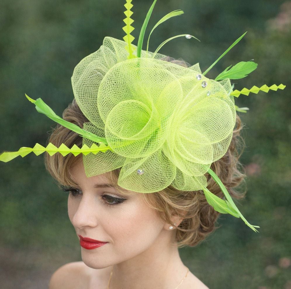 Lime Green Wedding Fascinator