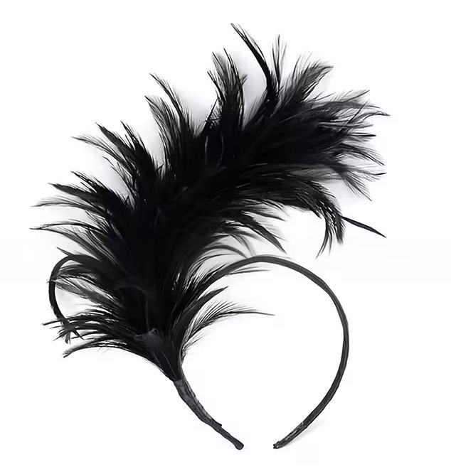 Black Feather Headband &ndash; Elegant Soft Feather Fascinator Hair Accessory