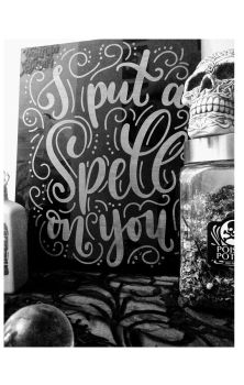 Spell On You Etched Sign