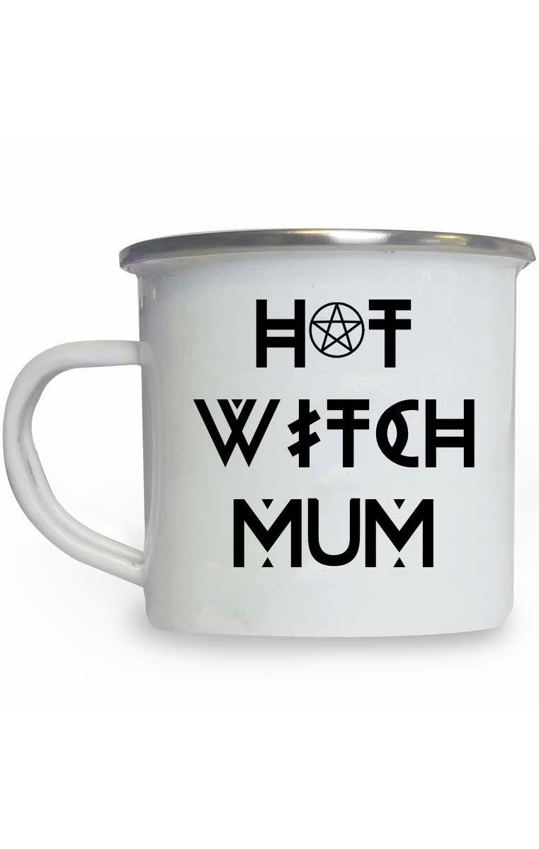 Hot Witch Mum Enamel Mug