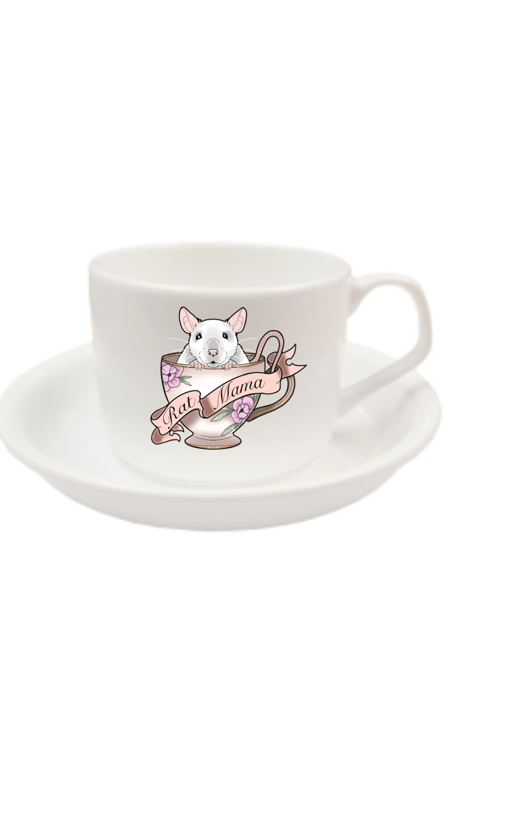 Rat Mama Cup And Saucer