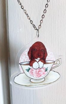 Chocolate Labrador Necklace