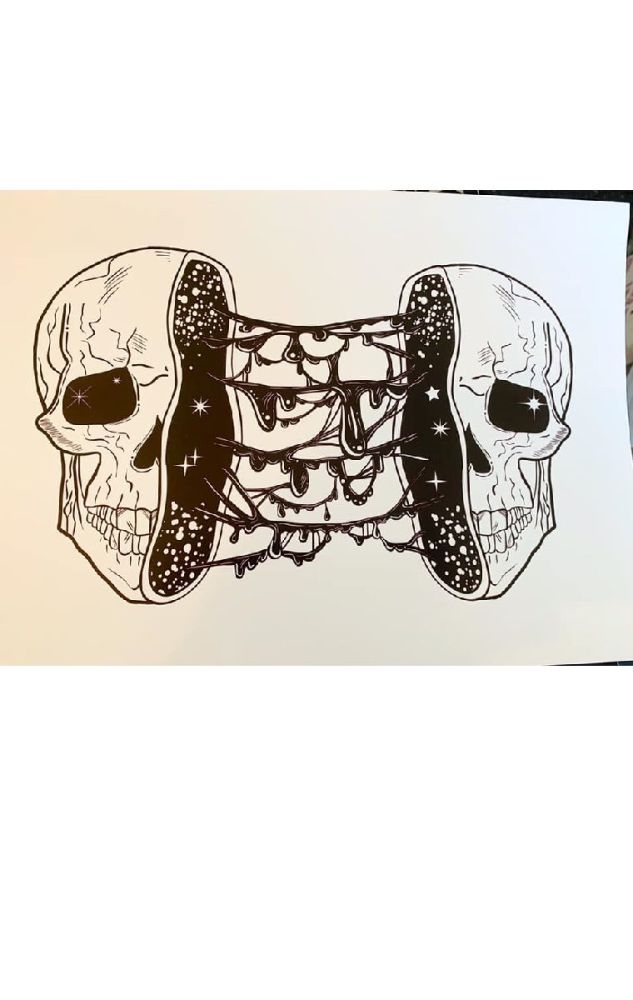 Split Skull Print