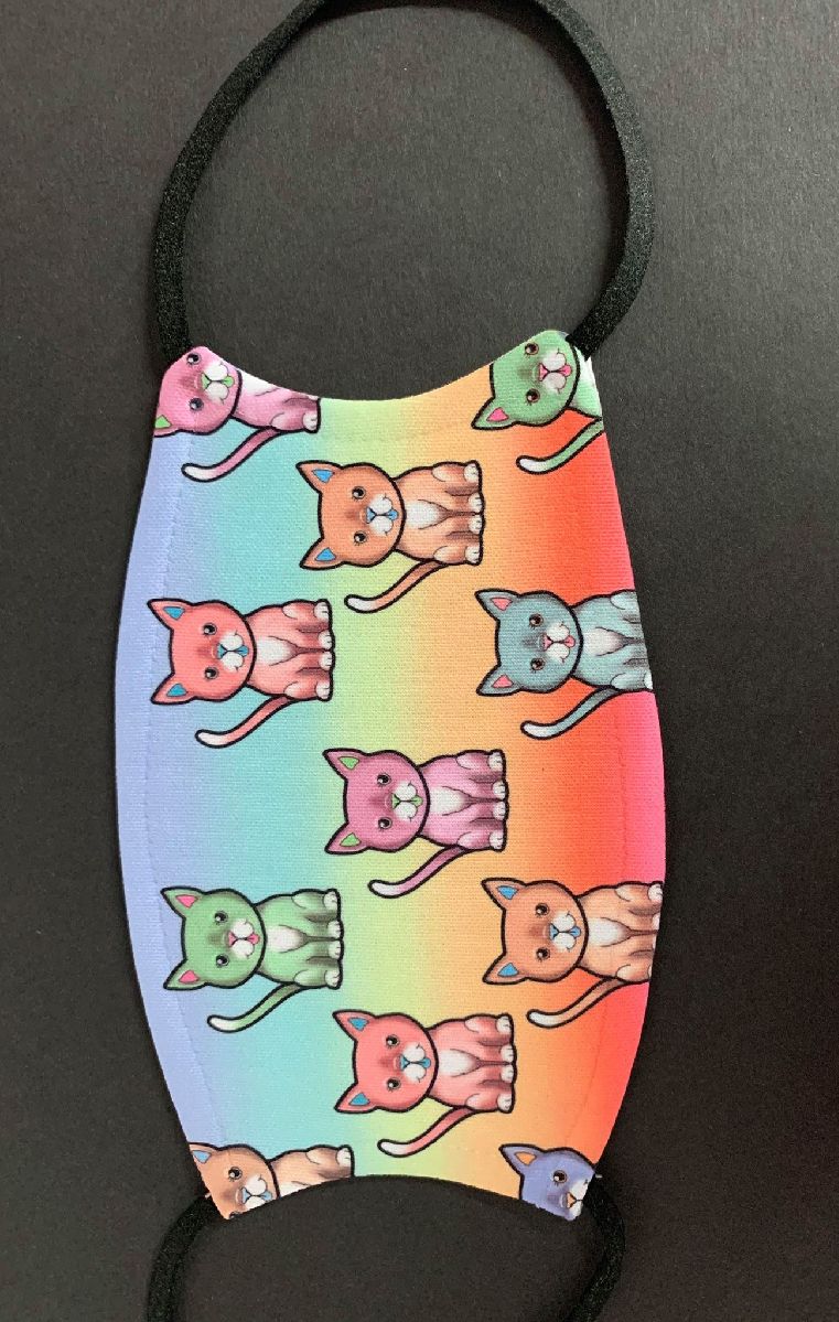 Rainbow Kitty Face Mask