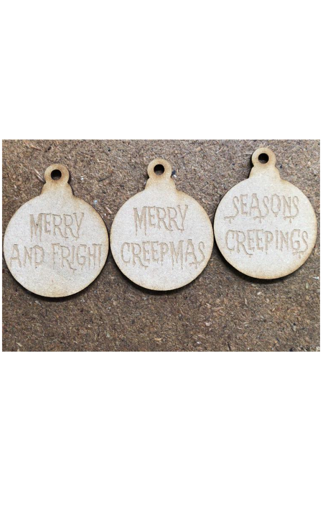 Creepy Baubles - Set of 3 decorate yourself 