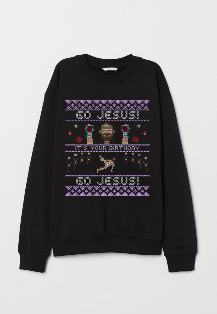 Go Jesus Ugly Christmas Sweatshirt