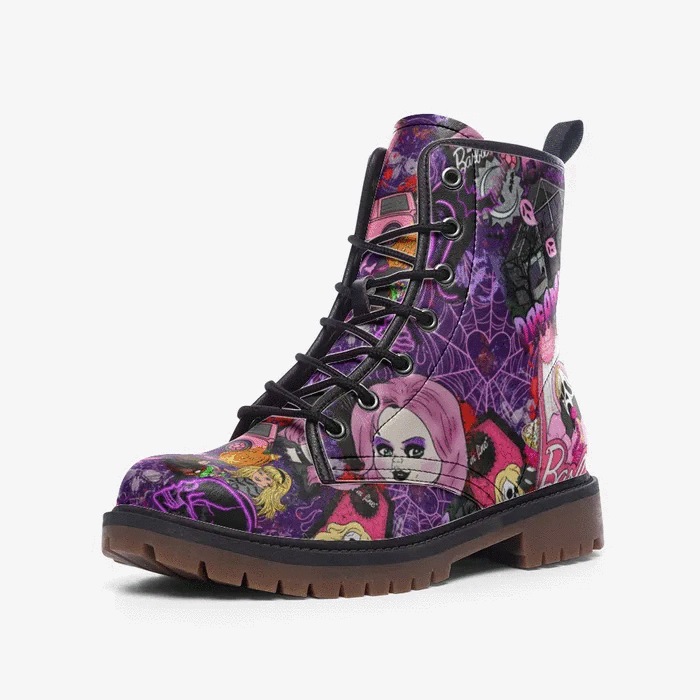 Spooky Dreamhouse Vegan Leather Boots