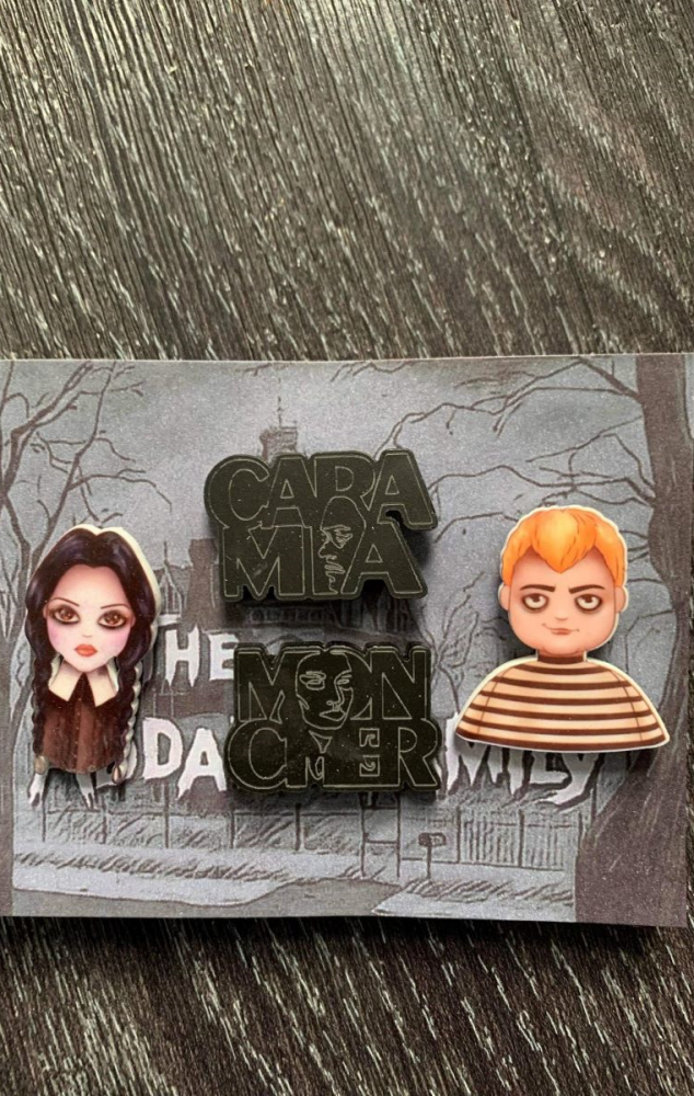 Addams Family Badge Set