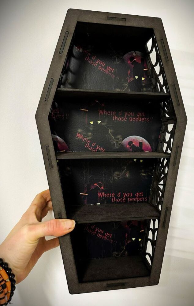 Jeepers Creepers Cobweb Coffin Shelf