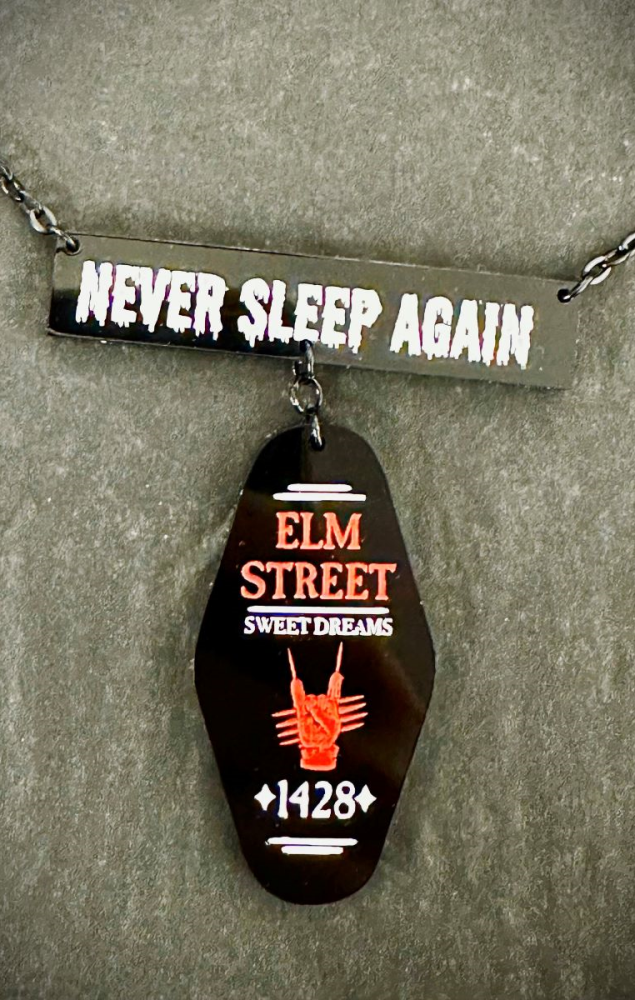 Never Sleep Again Key Fob Necklace
