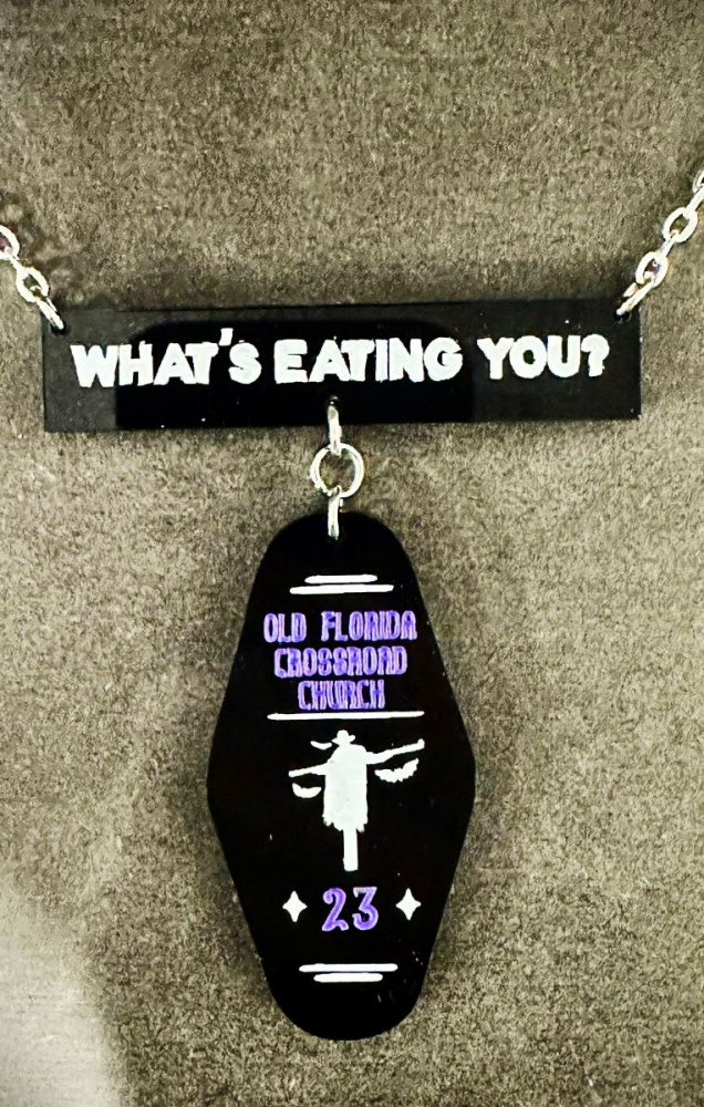 What's Eating You Jeepers Creepers Key Fob Necklace
