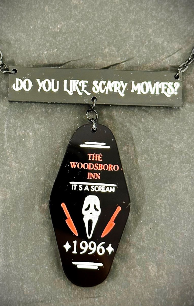 Do You Like Scary Movies Scream Key Fob Necklace