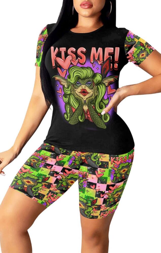 Kiss Me Greta Shortie Pyjamas