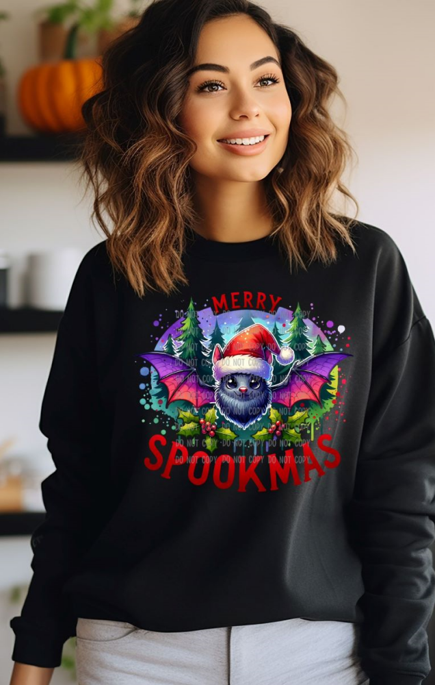 Merry Spookmas Bat Hoodie (Christmas)