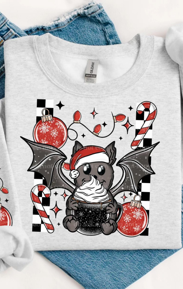 Santa Bat With Sleeves Hoodie (Christmas)