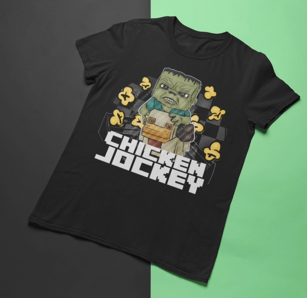 Chicken Jockey Minecraft T Shirt (Kids)