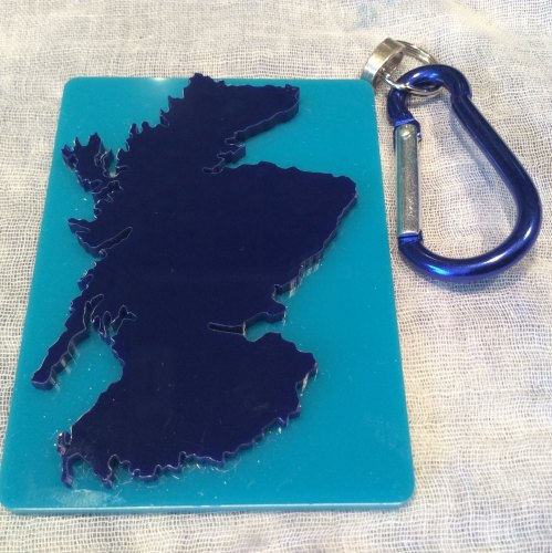 Scottish Map Bag Charm Fridge Magnet Scotland