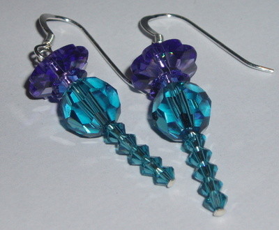 Thistle Charm Earrings Swarovski Ceilidh Wedding St Andrews