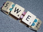 Scrabble Bracelet 7 Tile Vintage Word Name Letters J K Available