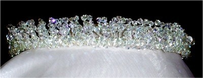 Tiara Sparkling Swarovski Crystal Princess Pearls