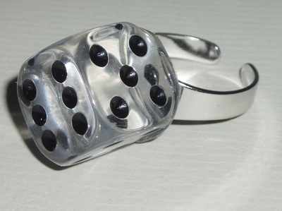 Dice Ring Clear