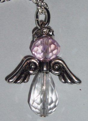 Angel Pendant Quartz Crystal Handmade