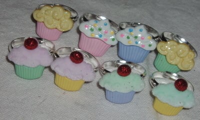 Cupcake Ring Childs Adjustable